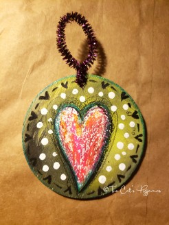 Funky Heart ornament